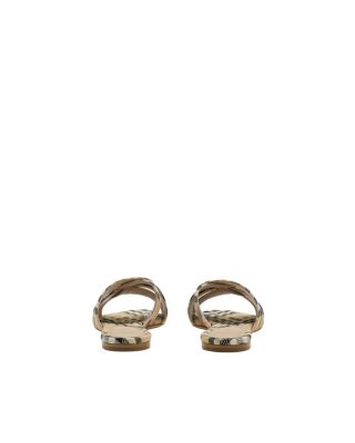 Women's Check Cabana Slides