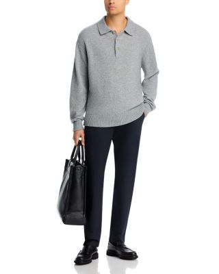 Hadone Relaxed Fit Wool Polo Sweater