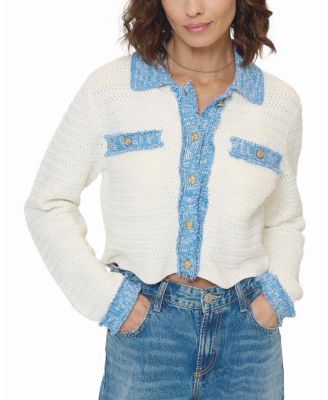  Women's Rose Scallop Edge Sweater
