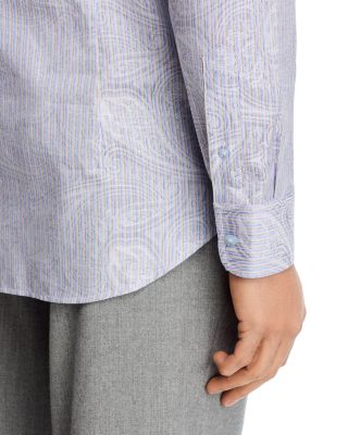 Tonal Stripe Paisley Jacquard Shirt