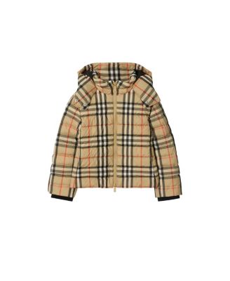 Girls' Check Hooded Puffer Jacket - Little Kid, Big Kid