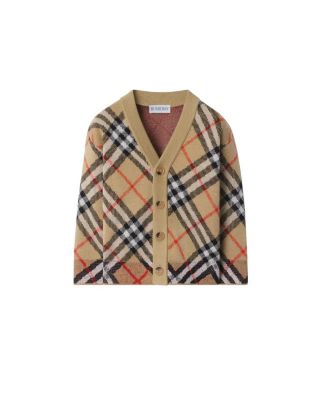  Check Wool Cardigan - Baby