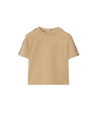 Boys' Check Trim Cotton T-shirt - Baby