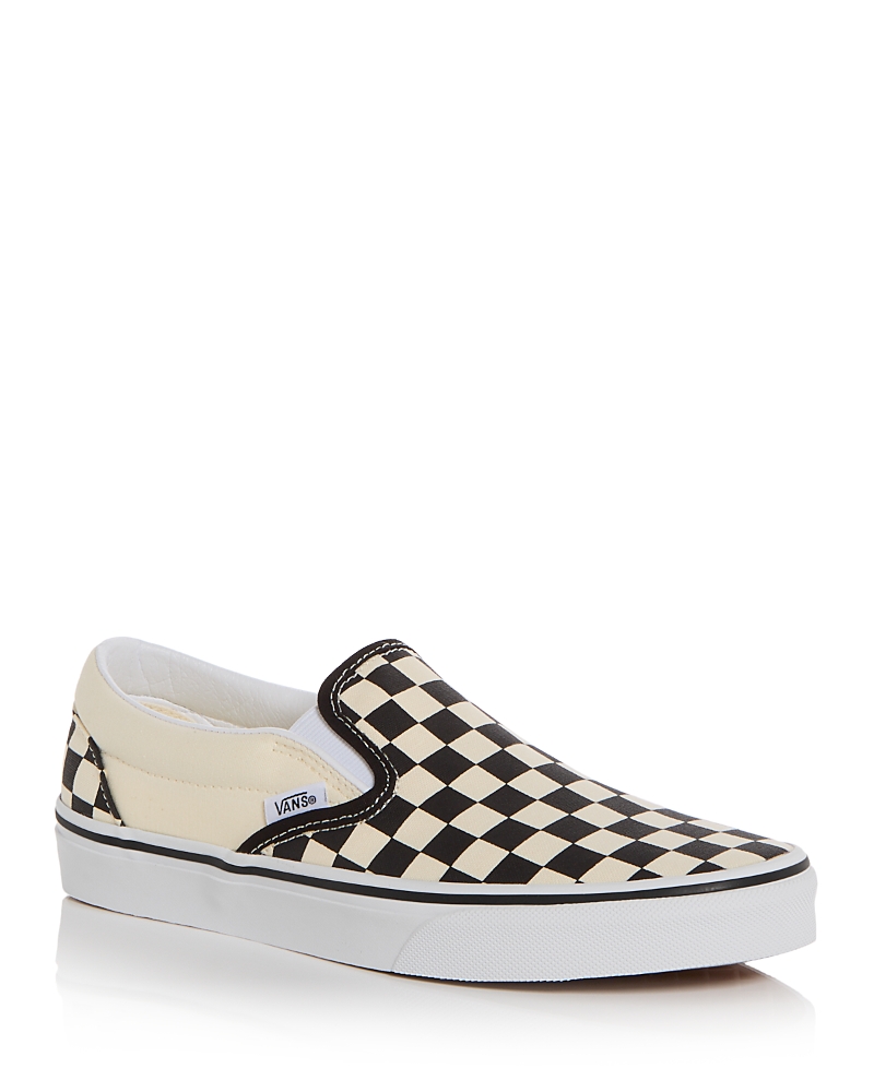 Vans Classic Slip On Sneakers Checkerboard Rhinestone Black In Multi