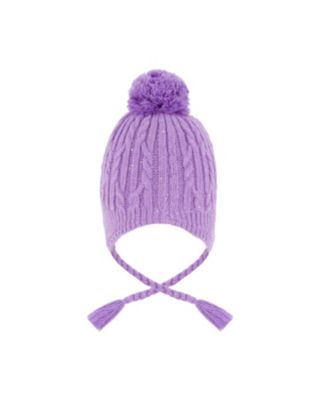Girls' Lined Winter Hat with Pompom - Little Kid, Big Kid