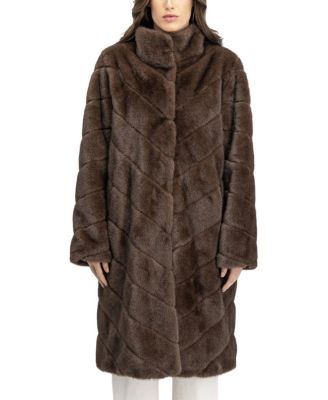 Faux Fur Mink Coat