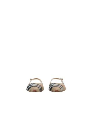 Women&#39;s Check Dame Slingback Ballerinas