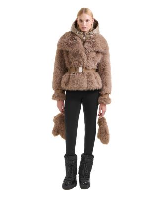 Chloe Faux Fur Jacket with Removable Puffer Hood