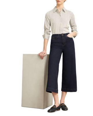 Brinley High Rise Cropped Wide Leg Jeans in Indigo