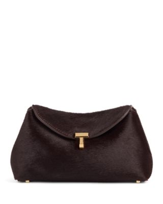 Mini T-Lock Calf Hair Clutch