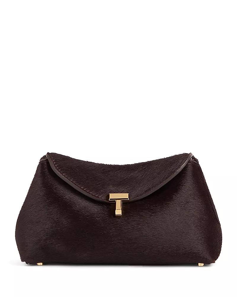 Toteme Mini T-Lock Calf Hair Clutch