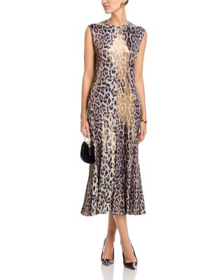 Leopard Fitted Maxi Dress