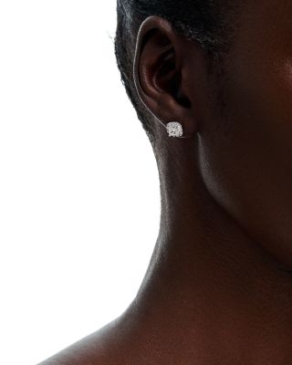 Bloomingdale's Fine Collection Diamond Cluster Stud Earrings in 14K White Gold, 1.50 tcw