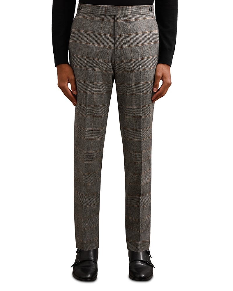 Reiss Men's Prince Of Wales Check Pants In Gray