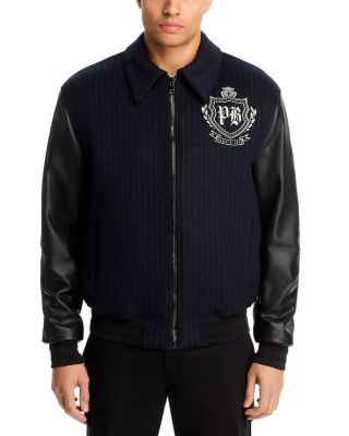 Pinstripe Varsity Jacket