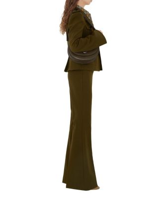 Nylon Wool Blend Tailored Jacket