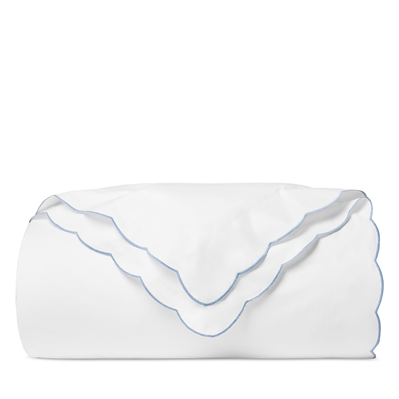 Sferra Limana Scalloped Duvet Cover, King In White
