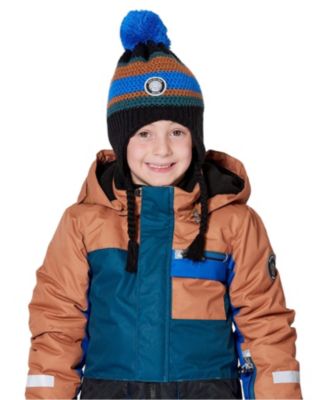  Boys' Lined Peruvian Knit Pompom Hat Stripes - Little Kid, Big Kid