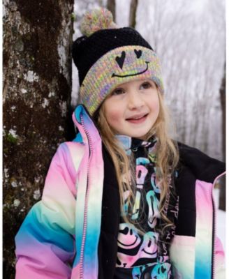  Girls' Lined Knit Hat with Pompom - Little Kid, Big Kid