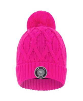  Girls' Lined Knit Pompom Hat - Little Kid, Big Kid