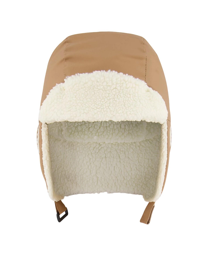 Deux Par Deux Unisex Lined Chapka - Baby In Orange