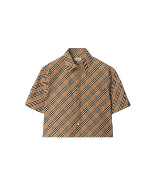  Cropped Check Cotton Shirt