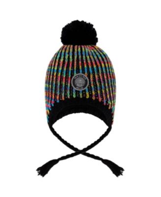 Girls' Lined Peruvian Knit Pompom Hat - Baby, Little Kid, Big Kid
