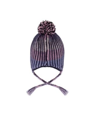 Girls' Lined Peruvian Knit Pompom Hat - Baby, Little Kid, Big Kid