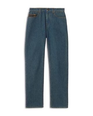 Dalia Mid Rise Straight Jeans in Mid Blue