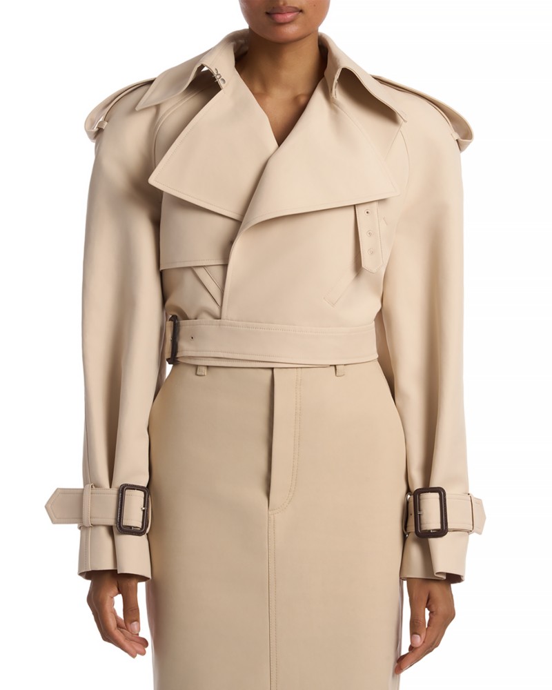 WARDROBE.NYC Wardrobe. nyc Drill Perfecto Trench in Stone