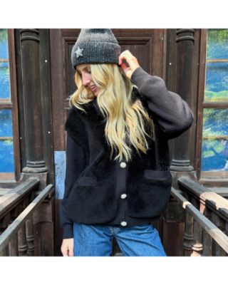 Crystal Star Charm Knit Beanie