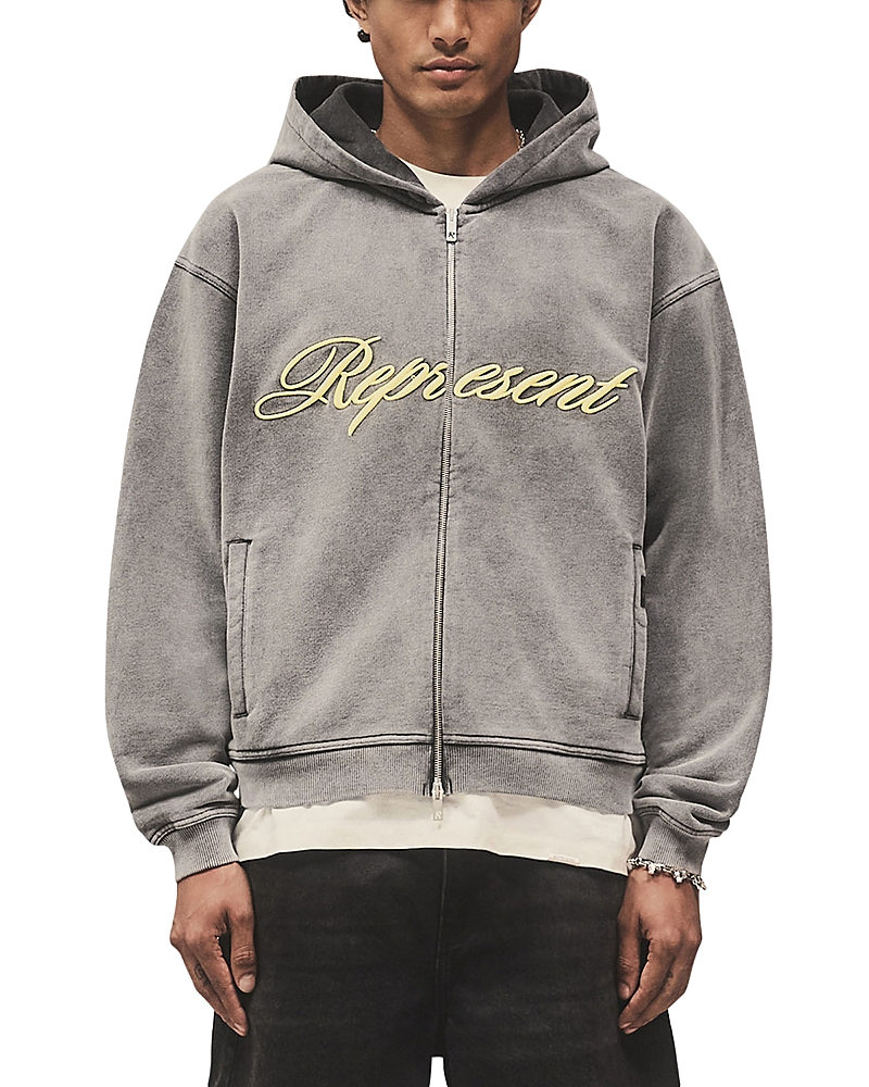 Represent Script Logo Zip Hoodie