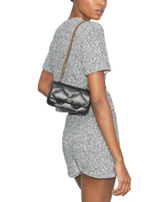 Mini Kira Diamond Quilted Leather Flap Bag