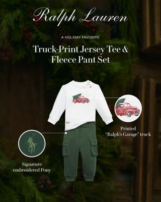 Boys' Truck Print Jersey Tee & Fleece Pant Set - Baby