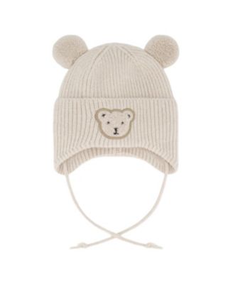  Unisex Lined Winter Knit Hat with Ear Flaps - Baby, Little Kid