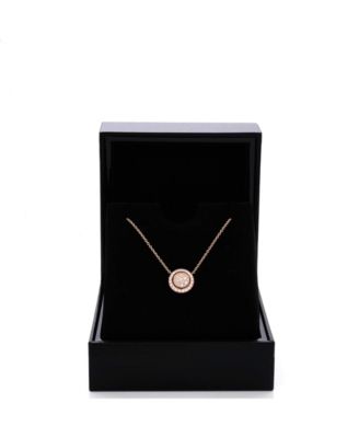  Possession Pendant Necklace 18K Rose Gold with Pave Diamonds, 15 - 16.25"
