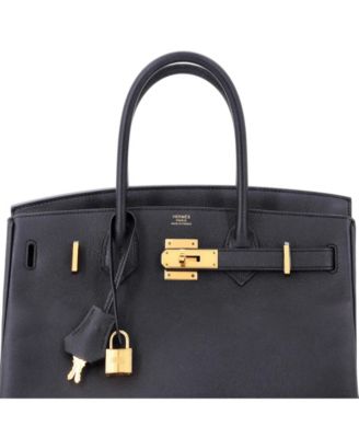 Birkin 30 Handbag Black Epsom with Gold Hardware