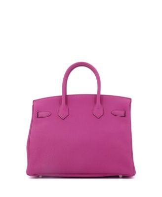Birkin 30 Handbag Pink Clemence with Palladium Hardware