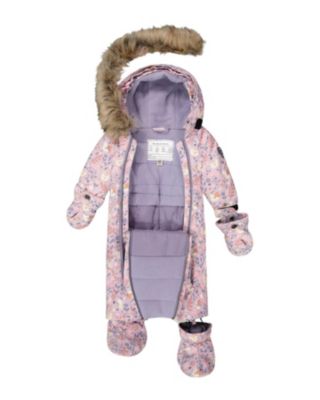 Girls' One-Piece Play Snowsuit Designed for Car Seat Cat - Baby, Little Kid