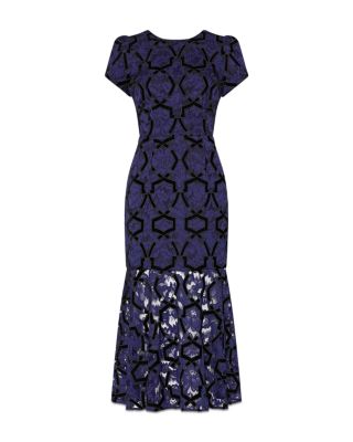 Tahlia Velvet Lace Midi Dress