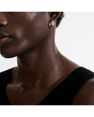 Sterling Silver Surf Polished Hoop Earrings