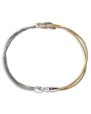 Silver & 14K Yellow Gold Love Knot Bracelet