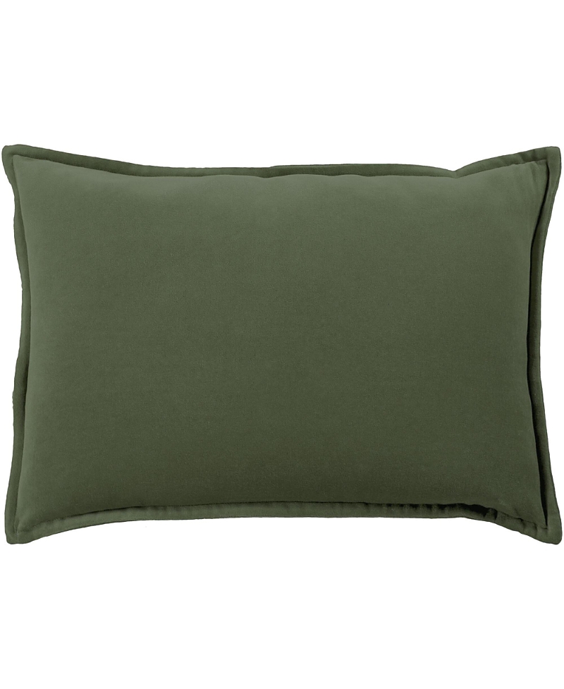 Surya Cotton Velvet Pillow, 12l X 30w In Green