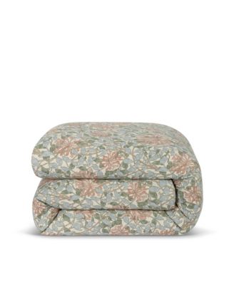 Morris & Co Honeysuckle Linen Blend Duvet Cover, Twin