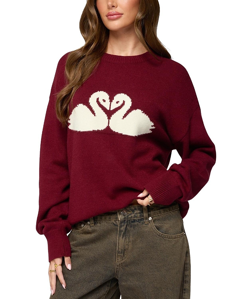 Edikted Swan Oversized Knit Sweater