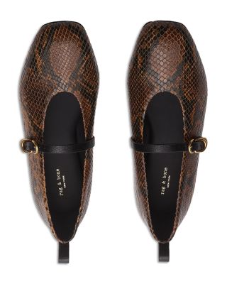 Women&#39;s Spire Embossed Leather Mary Janes