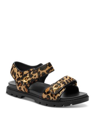 Women's Brynn Leopard Print Calf Hair Sandals