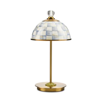 Sterling Check LED Rechargeable Dome Table Lamp