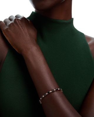 Smokey Quartz & Champagne Diamond Bracelet in 14K Rose Gold