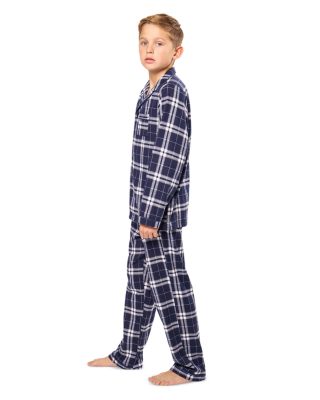 Unisex Brushed Twill Pajamas in Oxford Tartan - Little Kid, Big Kid